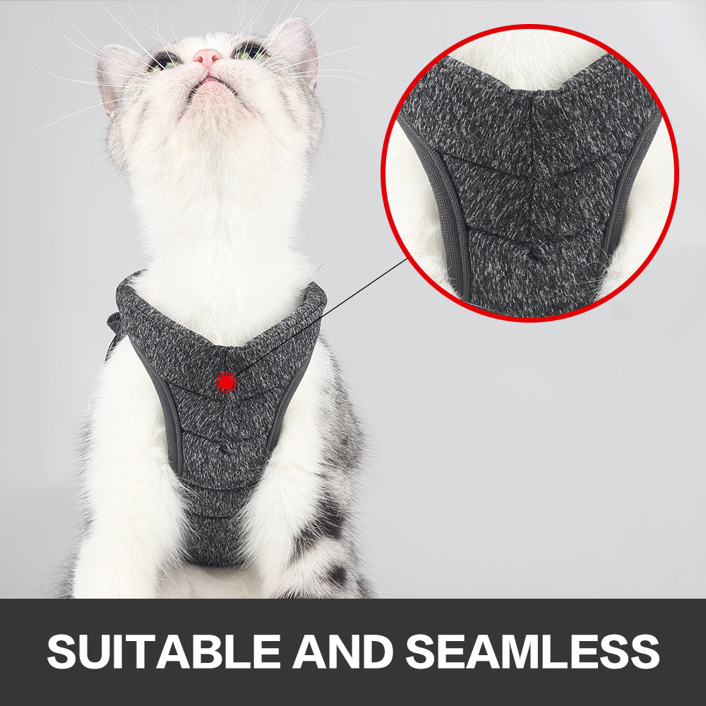 Cat Harness and Leash - Ultra Light Escape Proof Kitten Collar Cat Walking Jacket with Running Cushioning Soft and Comfortable Suitable for Puppies Rabbits